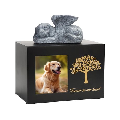 Solid Wood Pet Urn for Cats, Dogs And Animals Special Wooden Coffin Pet Funeral Supplies Memorial